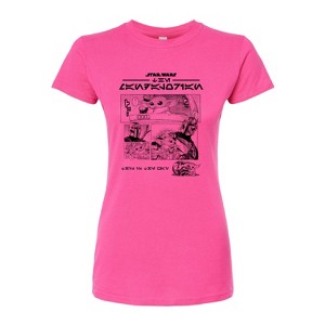 Women's - Star Wars - The Mandalorian Mando Manga Fitted Graphic T-Shirt - 1 of 3