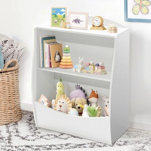 2 Tier Kids Bookshelf and Book Storage, Toddler Bookshelf, Storage Boxes Book Shelf & Organizer for Nursery Playroom Classroom Library Bedroom - 1 of 4