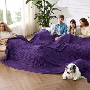 Bedsure Cooling Cotton Waffle Blanket-Lightweight Breathable Blanket of Rayon Derived from Bamboo - 1 of 4
