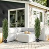COWLOWN 5Ft 2 Piece Outdoor - Ready Artificial Topiary Tree Set, UV - Protected Faux Bushes and Shrubs for Front Porch and Patio Decor - 2 of 4
