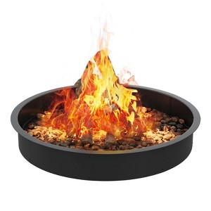 48" / 60" Inner Smokeless Fire Pit Ring for Outdoor, Heavy-Duty Steel Insert Large Round Fire Pit, Outdoor Fireplace Bonfire Pit for Backyard Camping - 1 of 4