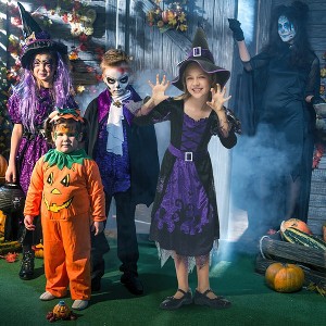 Garvee Dead Tree Witch Dress--Halloween Party Fancy Dress Up Deluxe Set with Hat Skirt for Girls - 1 of 4
