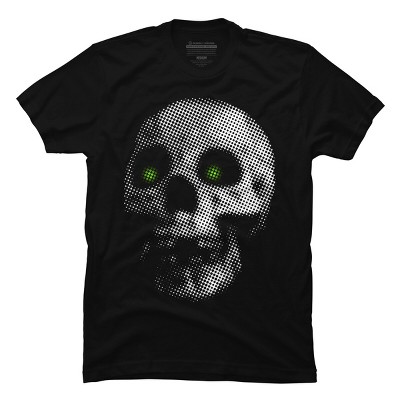 Men's Design By Humans Giant Halloween Skull By robotface T-Shirt