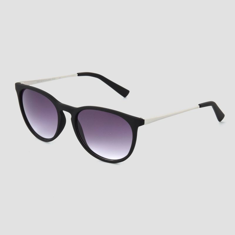 Women&#39;s Plastic Round Sunglasses - Universal Thread&#8482; Black, 3 of 4