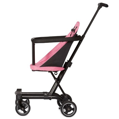 Pink Lightweight Aluminium Travel Stroller with Adjustable Handles