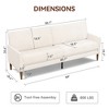 Dyonery Loveseat Sofa, Memory Foam Cushion with Tool-Free Setup, Mid-Century Modern Design for Small Spaces - 2 of 4