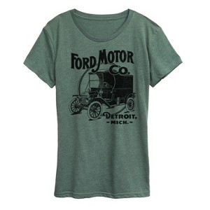 Women's - Ford - Model T Delivery Car 1911 Detroit Michigan with Logo Short Sleeve Graphic T-Shirt - 1 of 4
