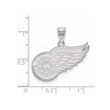 Black Bow Jewelry 14k White Gold Detroit Red Wings NHL Large Pendant - 2 of 3