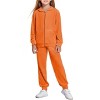 Arshiner 2 Piece Outfits for Girls Velour Tracksuit Hoodie and Jogger Set Sweatsuit Athletic Clothes Sets - 2 of 4