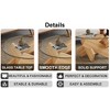 NicBex 33.4" Round Coffee Table with MDF Legs,End Table with Tempered Glass Top,Distinctive Design Tea Table,Center Table for Living Room - 4 of 4