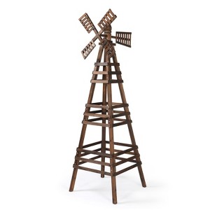 VINGLI Outdoor Yard Windmill, Wooden Wind Spinner for Garden Lawn Yard Patio Decoration, Large - 1 of 4
