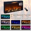SinCiDo 75" Fireplace TV Stand, Entertainment Center w/ Fireplace, Remote Control, 7 Types of 3D Flames & Led Lights, 2 Drawers, Sliding Barn Door - 2 of 4