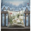 Outdoor Pillow - Snow Church Cardinal Design - 18" Climaweave Polyester by Manual Woodworkers & Weavers - 2 of 3