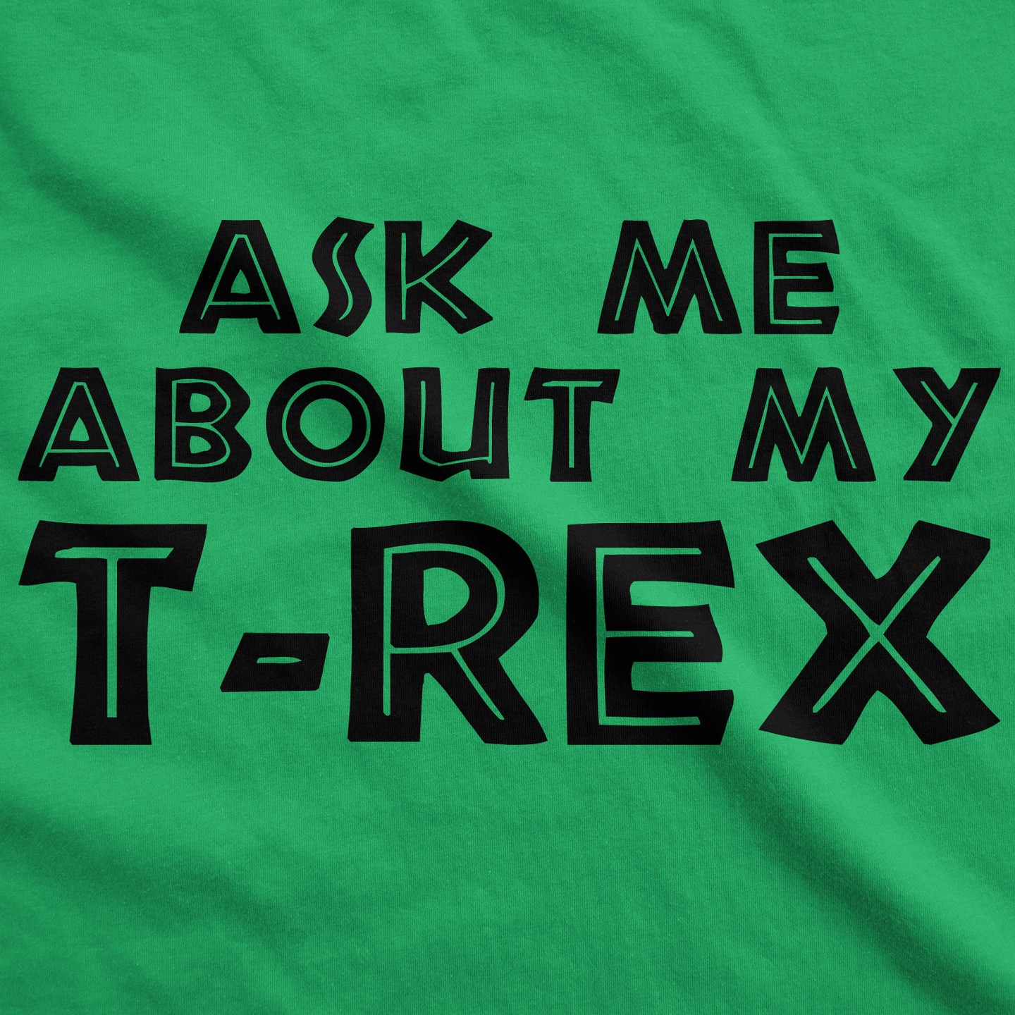 Детская футболка Crazy Dog T-Shirts, Inc. Youth Ask Me About My Trex T Shirt Funny Cool Dinosaur Flip Graphic Print Kids - Crazy Dog Youth T Shirt With Dinosaur Sayings Green, цвет: Зелёный — фото 2