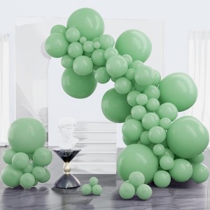 PartyWoo Balloons Dusty Green Matte Sage Eucalyptus 18 12 10 5 Inch 100 pcs - 1 of 4