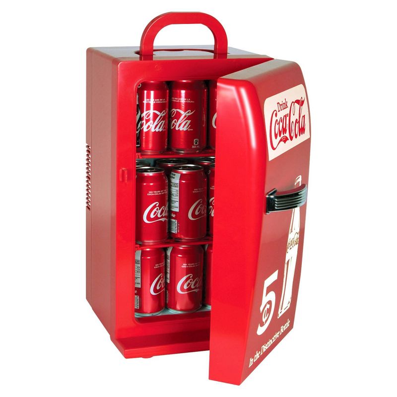 Coca-Cola 18 Can Retro Mini Fridge 12V DC 110V AC Cooler 5.4L, 5 of 6