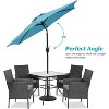 Heynemo 7.5 ft Patio Umbrella Outdoor Market Umbrella Tilt Button and Crank 6 Ribs for Deck Lawn Pool & Backyard - 3 of 4