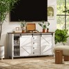 Aghana Digitals Farmhouse 60" Buffet Cabinet with Sliding Barn Doors, 4 Drawers & Adjustable - 2 of 4