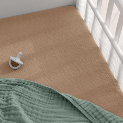 Cedar Muslin Cotton Fitted Bassinet Crib Sheet