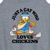 Women's - Garfield - Just A Cat Who Loves Chickens Graphic Racerback Tank - image 2 of 4