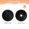 Unique Bargains Round Loose Rubber Beads Craft Smooth Ball Small Hole for DIY Crafts 50 Pcs - 3 of 4
