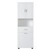 Tall Bathroom Storage Cabinet, Toilet Paper Towels Storage Cabinet, Free Standing Bathroom Organizer, With Tilting Laundry Basket - 3 of 4