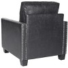 Horace Club Chair - MCR4736A - Antique Black - Safavieh - 3 of 4