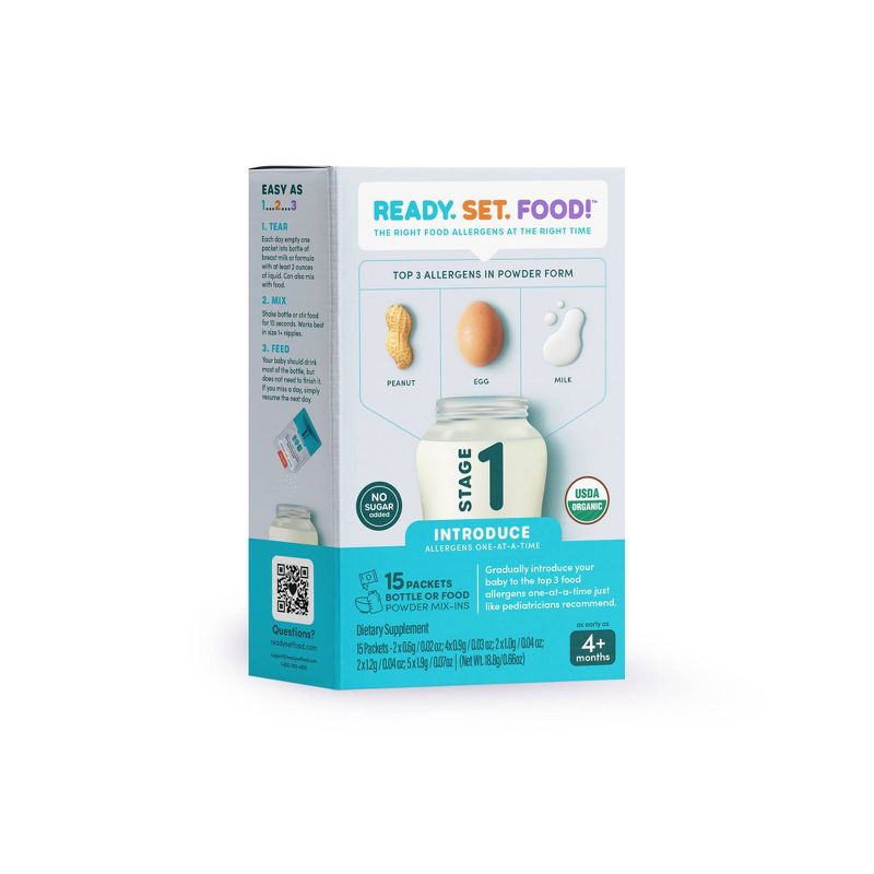 Ready, Set, Food! Early Allergen Introduction Mix-ins Baby Meals - Stage 1 - 1oz, 3 of 17