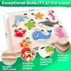 QUOKKA Animals Wooden Puzzles for Toddlers 3x SET - Animal Peg Puzzles for Kids 2-4 Years Old - Baby Toy - 4 of 4