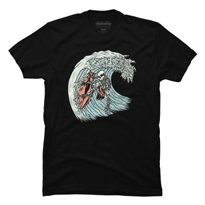 Men's Design By Humans Death Surfer By quilimo T-Shirt