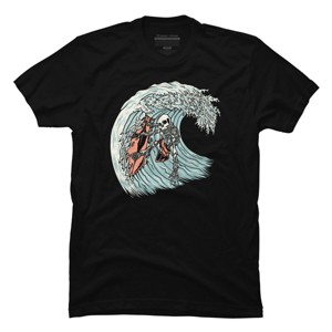 Men's Design By Humans Death Surfer By quilimo T-Shirt - 1 of 4