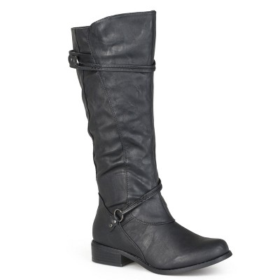 Journee Collection Womens Harley Stacked Heel Riding Boots