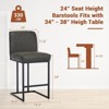 Bar Stools - Counter Height Bar Stool Leather Kitchen Counter Barstools, Modern PU Leather Bar Stools - 2 of 4