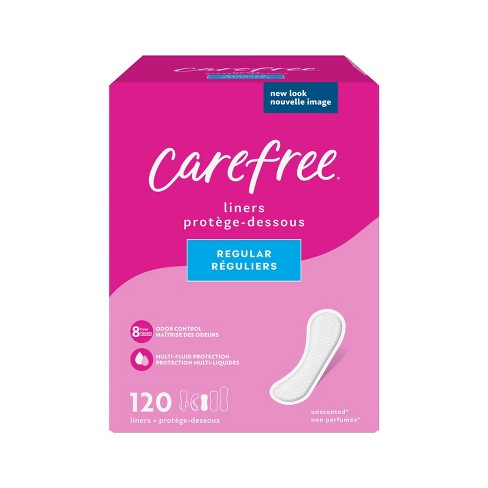 Carefree Unwrapped Unscented Panty Liners - 120ct : Target