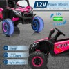 Kids Electric UTV 12V Ride On Truck - 4 Spring Suspension, EVA Tires, Double Open Doors, Bluetooth, LED Lights, Safety Belt for Ages 3-8 - 4 of 4