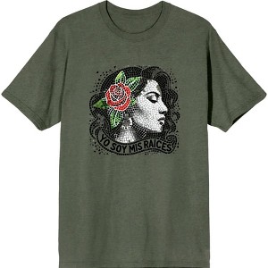 Yo Soy Mis Raices Mosaic Woman Adult Crew Neck Short Sleeve Tee - 1 of 3