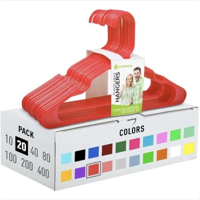 Wikineon Plastic Hangers 20-Pack ¨C Ideal for Everyday Use, Perfect for Organizing All Types of Clothing, Durable & Space-Saving Design for Closets