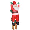 Outsunny 7FT Hanging Christmas Inflatable Santa with Dog, Blow Up Christmas Decoration with Built-in LED Lights for Garden, Indoor Outdoor Home Decor - 4 of 4