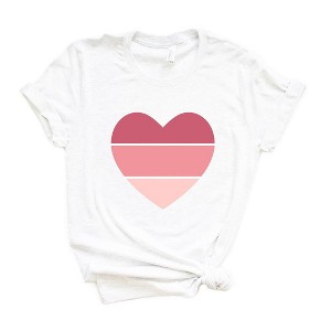Simply Sage Market Women'sThree Piece Heart Short Sleeve Graphic Tee - 1 of 4