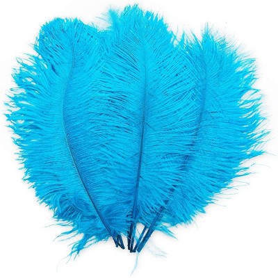 Bright Creations 12 Pack Turquoise Ostrich Feather Plumes 12 14 Inches for Crafts, Home, Wedding & Party Decorations