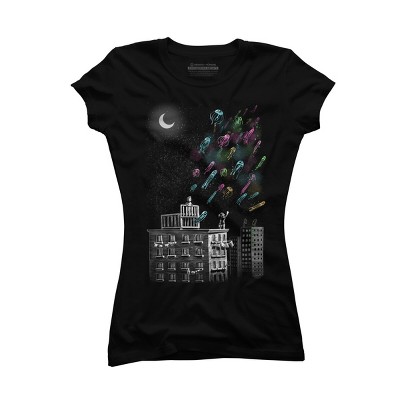 Junior's Design By Humans Your Free Jelly Fish Return To Space By moisescudero T-Shirt