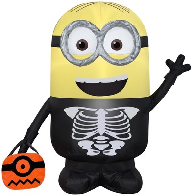 Gemmy Airblown Inflatable Dave as Skeleton Universal, 3 ft Tall, Multi