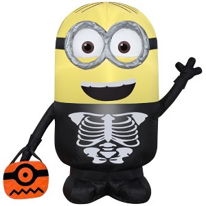 Gemmy Airblown Inflatable Dave as Skeleton Universal, 3 ft Tall, Multi - 1 of 4