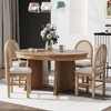 GDFStudio Harper 5 Piece Dining Set with Extendable Table and Upholstered Rattan-Back Chairs - 2 of 4