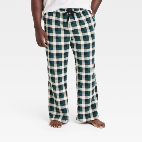 Men's Big & Tall Plaid Microfleece Pajama Pants - Goodfellow & Co