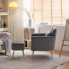 KTMBDW Accent Chair with Ottoman, Modern Chair and Footrest, Upholstered Living Room Chairs and Ottoman Set,Reading Chair for Bedroom,Side Comfy Chair - 3 of 4