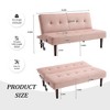 NicBex Couches for Living Room Foldable Sofa Bed Convertible Folding Couch with Adjustable Backrest and Charging Port for Apartment - 3 of 4