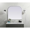 Elegant Lighting Metal Frame Arch Mirror 40x38 Inch in Silver - 2 of 4