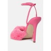 Tarantino Faux Fur Stiletto Sandals - 3 of 4