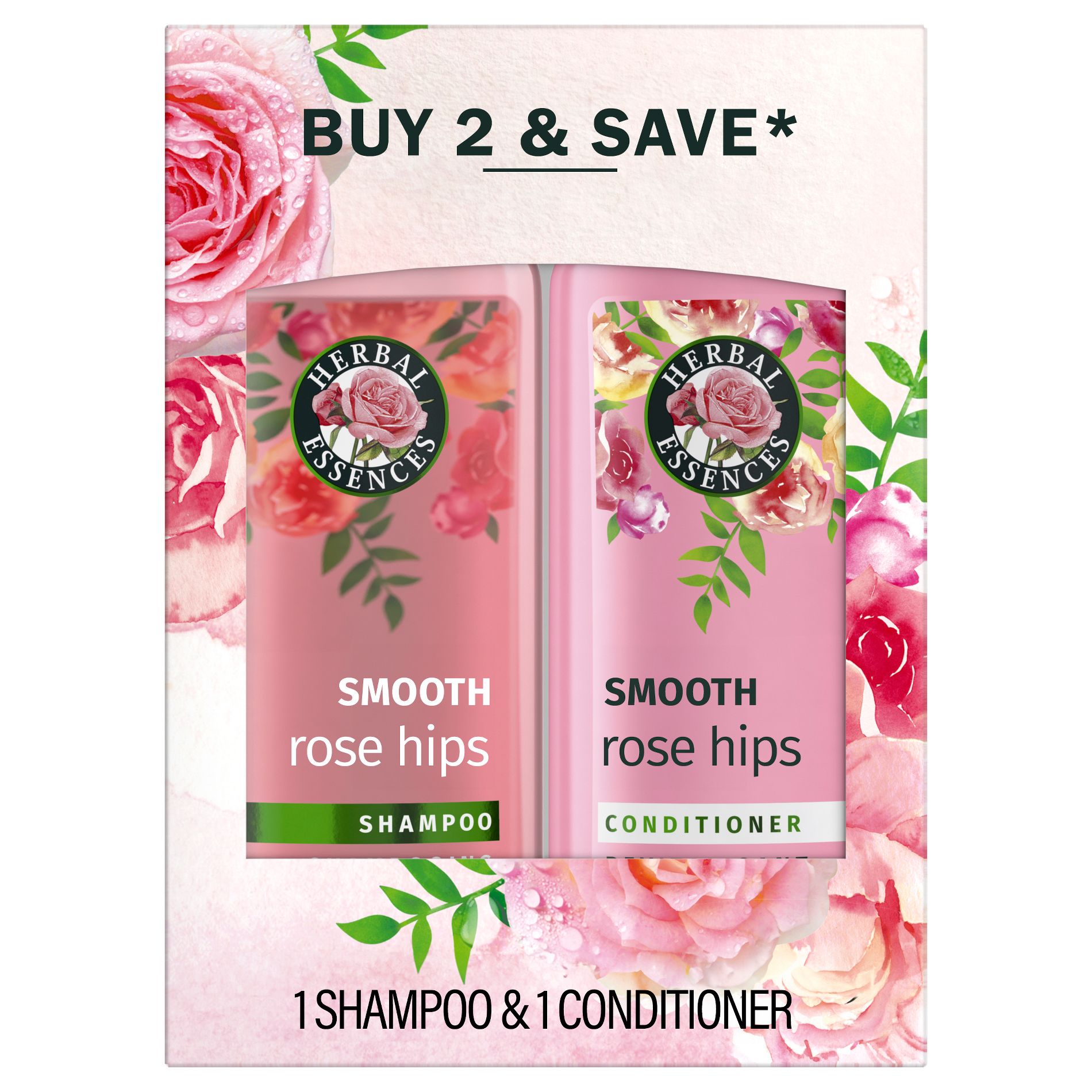 Herbal Essences Classic Smooth Shampoo Dual Pack - 27 fl oz: For All Hair Types, Daily Use, Mineral Oil-Free, Contains Jojoba & Vitamin E